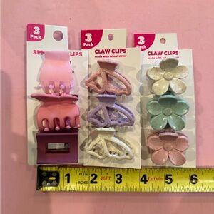 Colorful Claw Clips Set of 9
